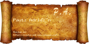 Pautz Adrián névjegykártya