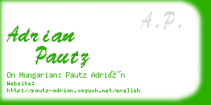 adrian pautz business card